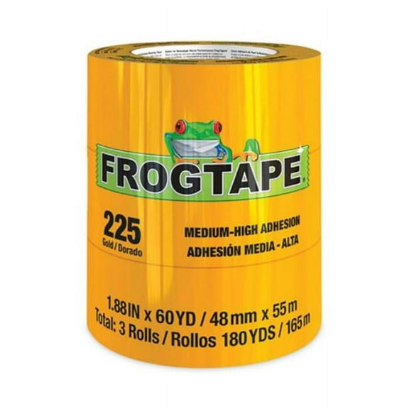 FrogTape 225 Performance Masking Tape - Gold, 3 Rolls, 1.88 in. x 60 yd.