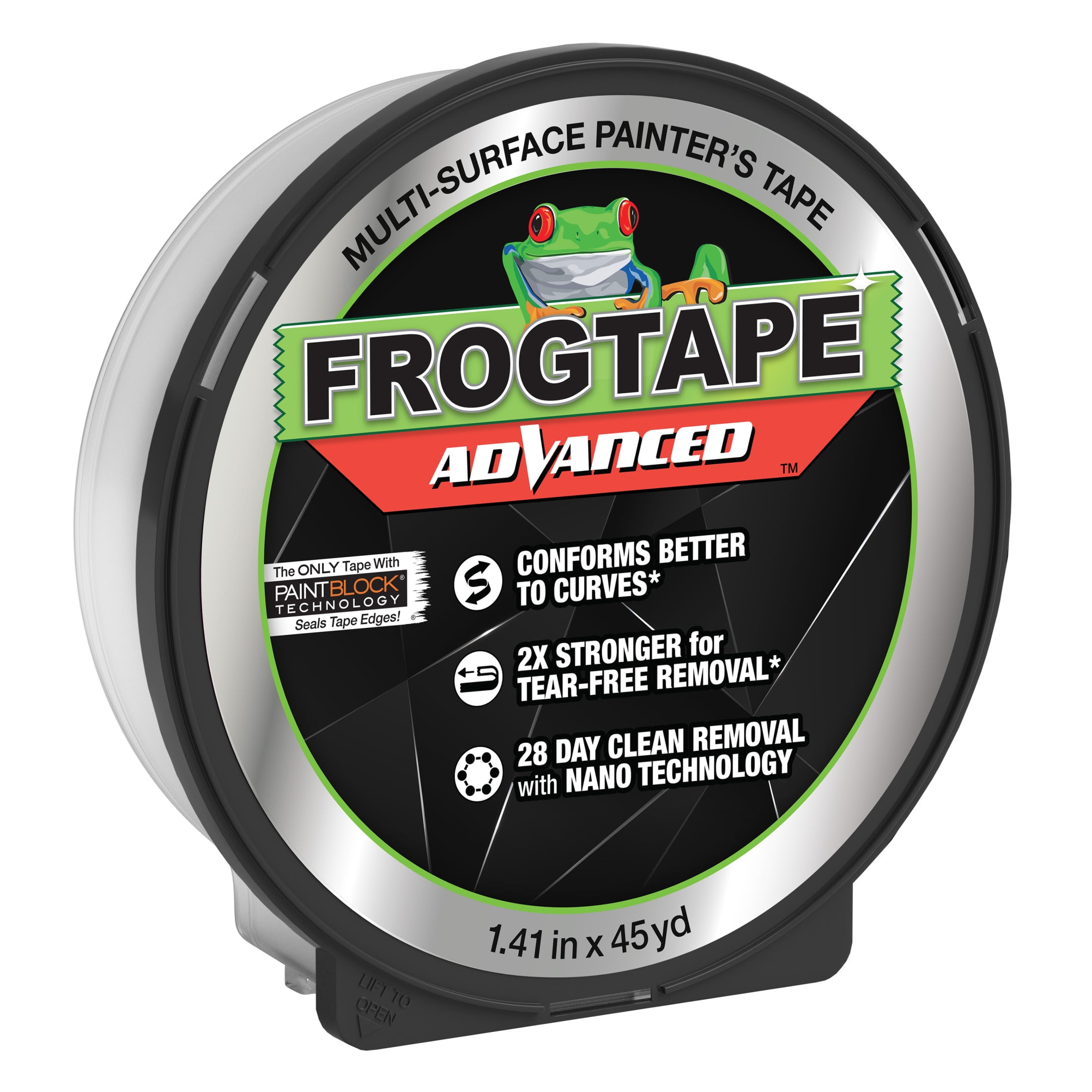 FrogTape Advanced 1.41 in. x 45 yd. Green Painter's Tape, Ultra Premium Multi-Surface
