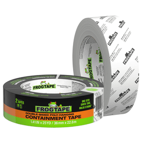 FrogTape Double-Sided Poly-Hanging Containment Tape: 1-1/2 in. x 75 ft. (Beige) 243049