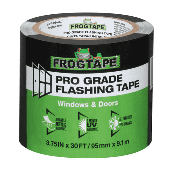 FrogTape Pro Grade Flashing Tape (FSL 055): 3-3/4 in. x 30 ft. (Black)