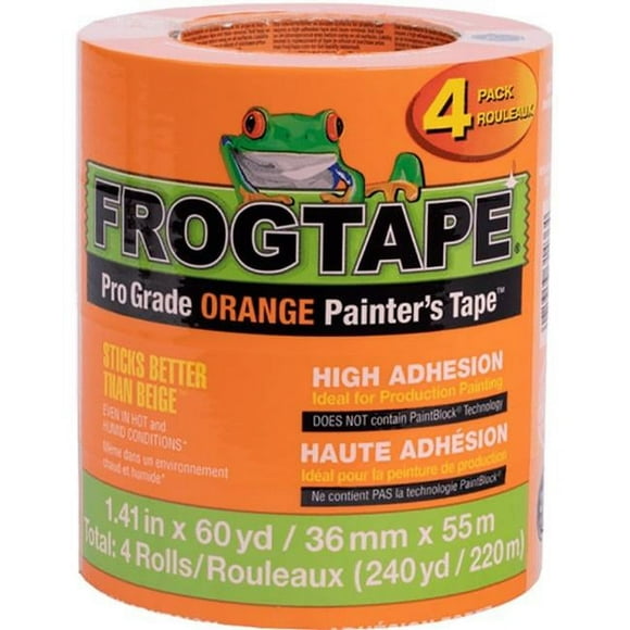 FrogTape Pro Grade Orange 1.41 in. x 60 yd. Painter’s Tape, 4 Pack