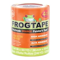 FrogTape Pro Grade Orange 1.41 in. x 60 yd. Painters Tape, 4 Pack, 240 Yards Total