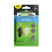 FrogTape reMOVEables Clear Mini Hooks, 18 Hooks and 24 Adhesive Strips
