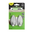 thumbnail interactive-video image 1 of FrogTape reMOVEables Medium Brushed Nickel Heavy Duty Hooks, 2 Hooks and 4 Adhesive Strips, 1 of 13