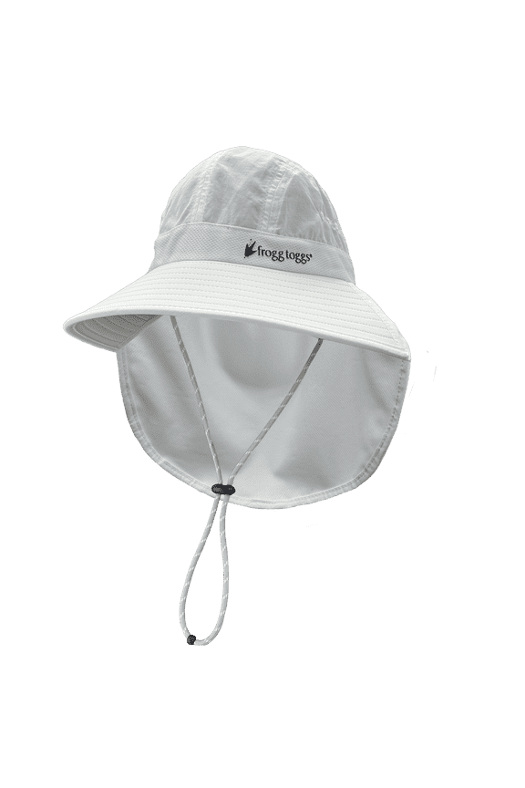 Chilly Pro Sun Shade Hat, Cooling Sun Hat with Nape and Adjustable Strap, White