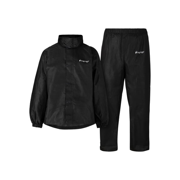 Frogg Toggs Classic 2-Piece All-Sport Rain Suit, Waterproof Rain Gear for Men, Black, Extra Large