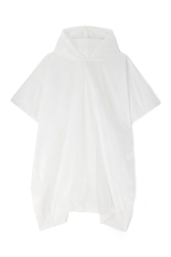 Ultra-Lite Rain Poncho, Emergency Rain Gear with Resealable Bag, One Size, Clear