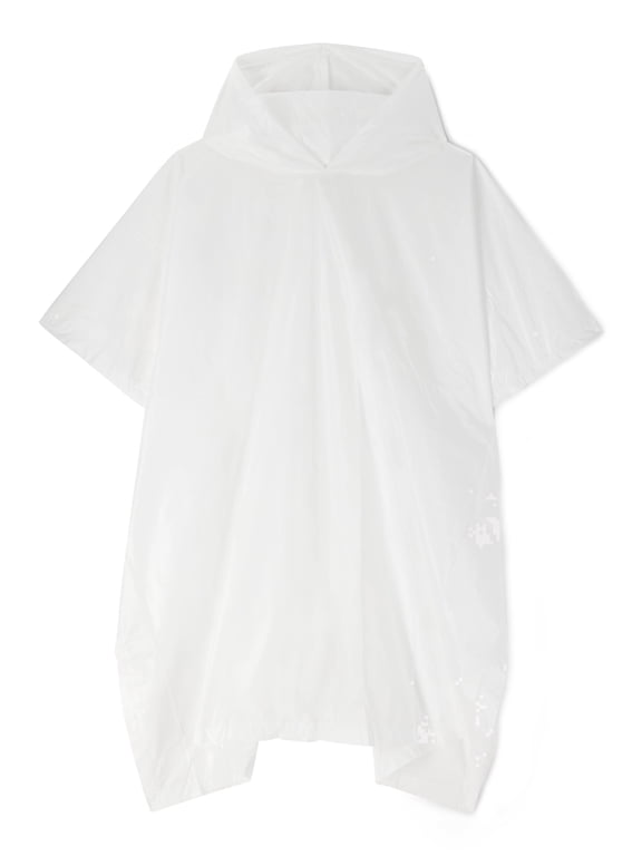 Ultra-Lite Rain Poncho, Emergency Rain Gear with Resealable Bag, One Size, Clear