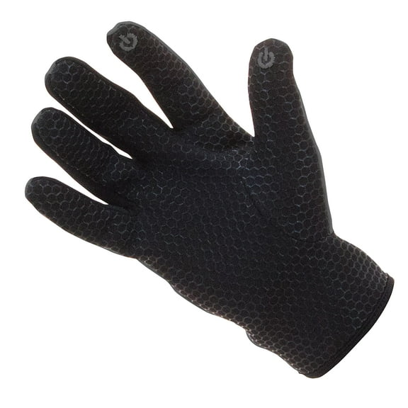 Frogg Toggs Froggfingers Fleece Fishing/Outdoor Gloves with Fingers | Gray / Black | Size LG