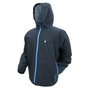 Frogg Toggs Java Toadz 2.5 Waterproof Breathable Jacket, Men’s, Black/Electric Blue Zips, Size Medium