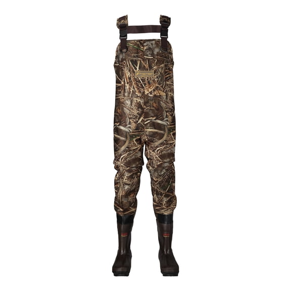 Frogg Toggs Men's Amphib Bootfoot Waders, 3.5mm Neoprene Waders for Fishing, Realtree Max-7, Size 7
