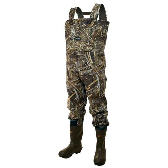 Frogg Toggs Men's Amphib 3.5mm Neoprene Bootfoot Waders, Realtree Max-5, Size 11