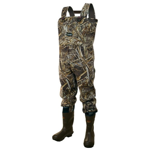 Frogg Toggs Men's Amphib 3.5mm Neoprene Bootfoot Waders, Realtree Max-5, Size 9