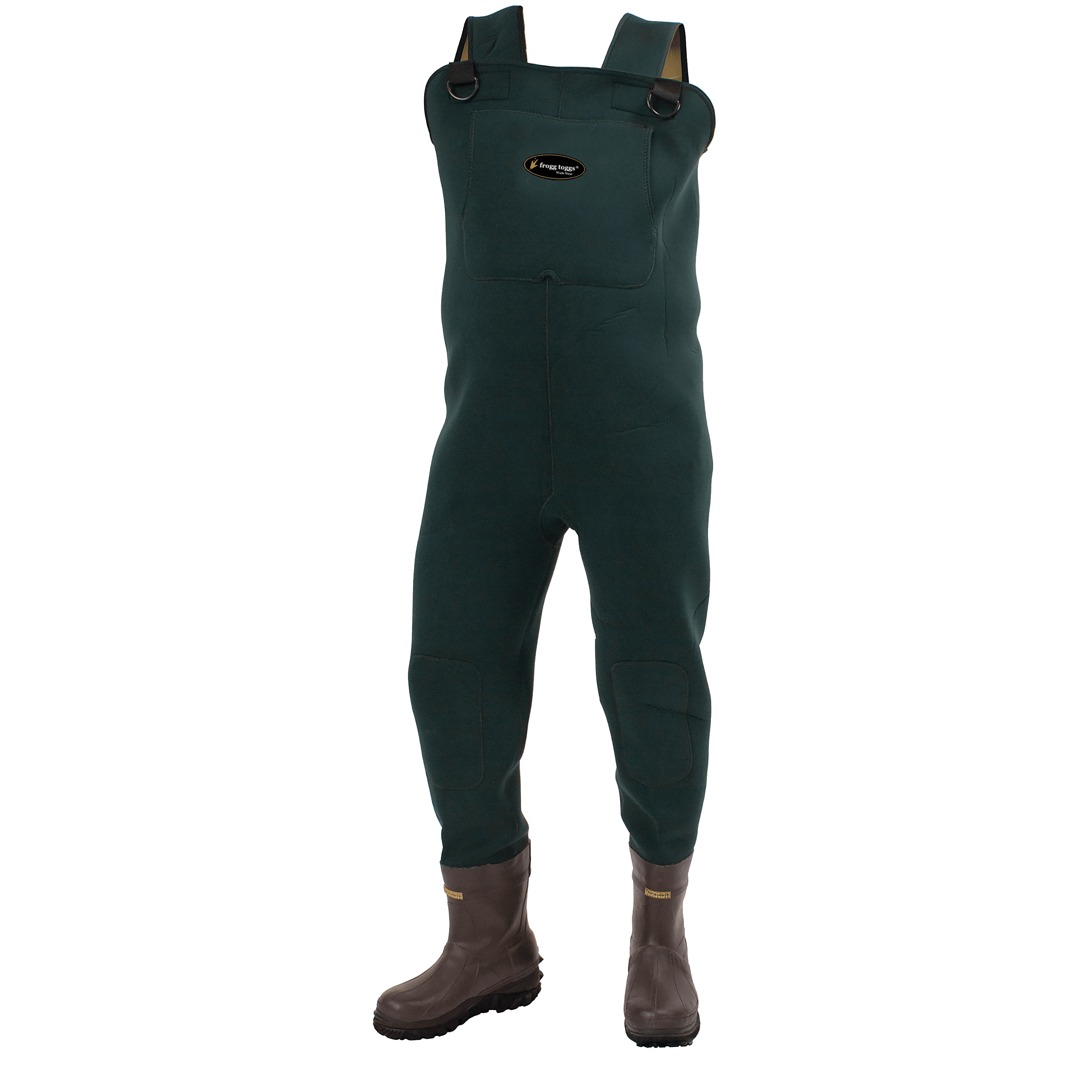 Frogg Toggs Men's Amphib Bootfoot Neoprene Felt Chest Wader, Forest Green, Size 11