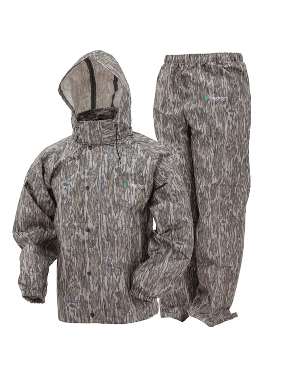 Classic 2-Piece All-Sport Rain Suit, Waterproof Rain Gear for Men, Mossy Oak Bottomland, Extra Large