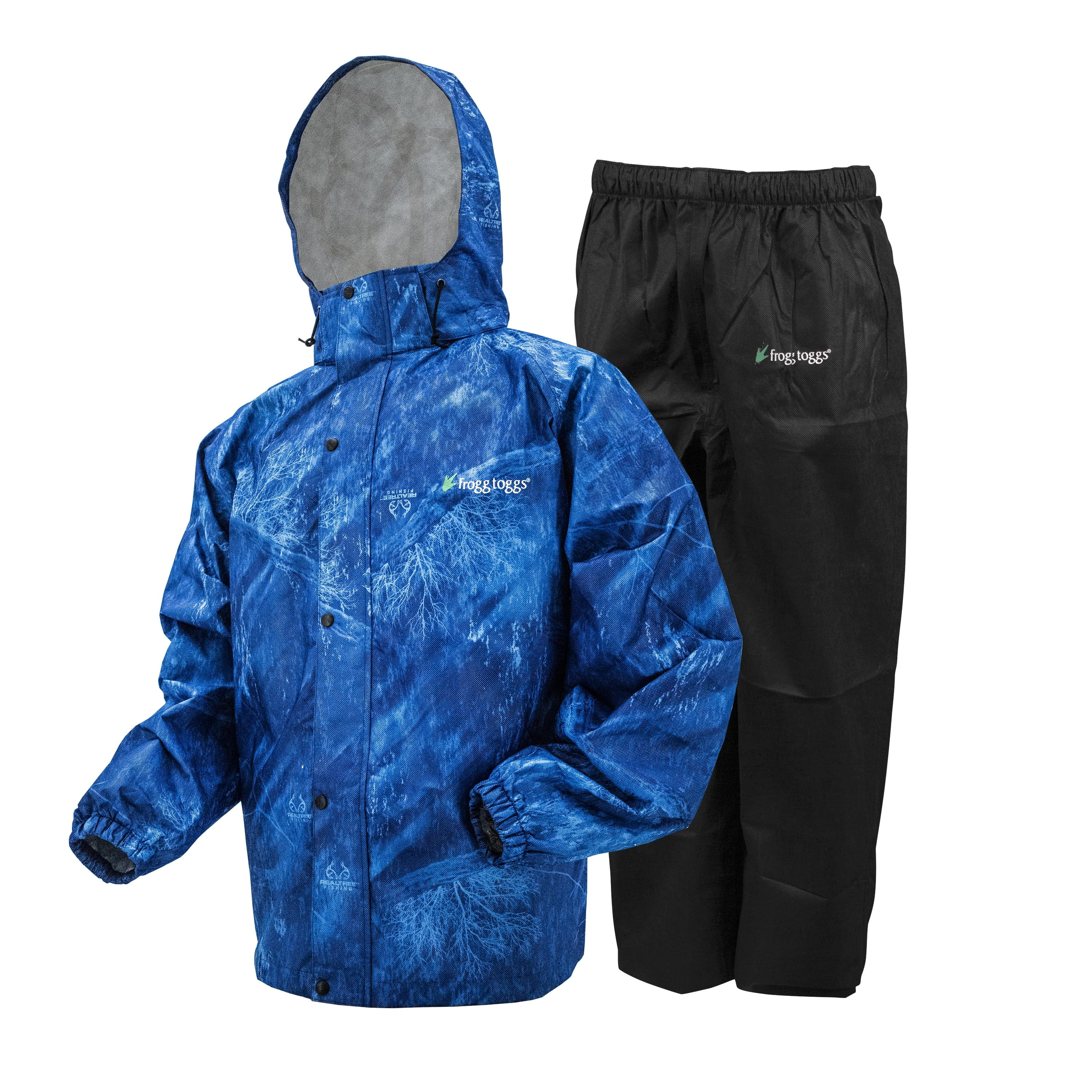 Frogg Toggs Men's Classic All-Sport Rain Suit, Realtree Fishing Dark Blue