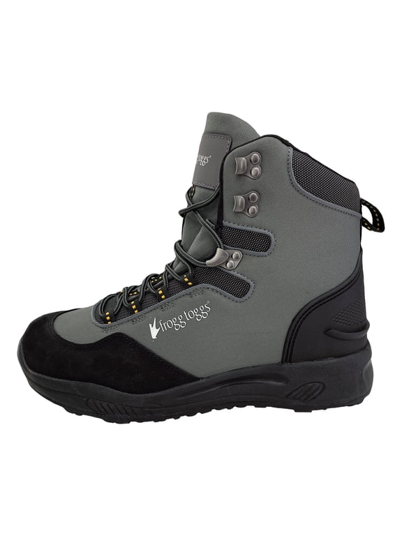 Deep Current Wading Boots for Men, Cleated Wading Ankle Boots with Rubber Outsole, Size 12
