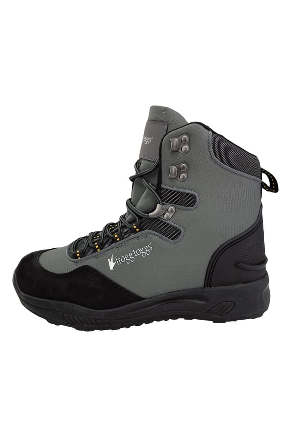 Deep Current Wading Boots for Men, Cleated Wading Ankle Boots with Rubber Outsole, Size 8