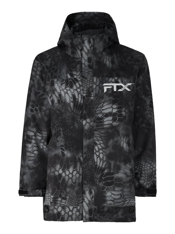 FTX Armor Rain Jacket, Waterproof Jacket for Men with DriPore Gen2 Technology, Kryptek Typhon, Large