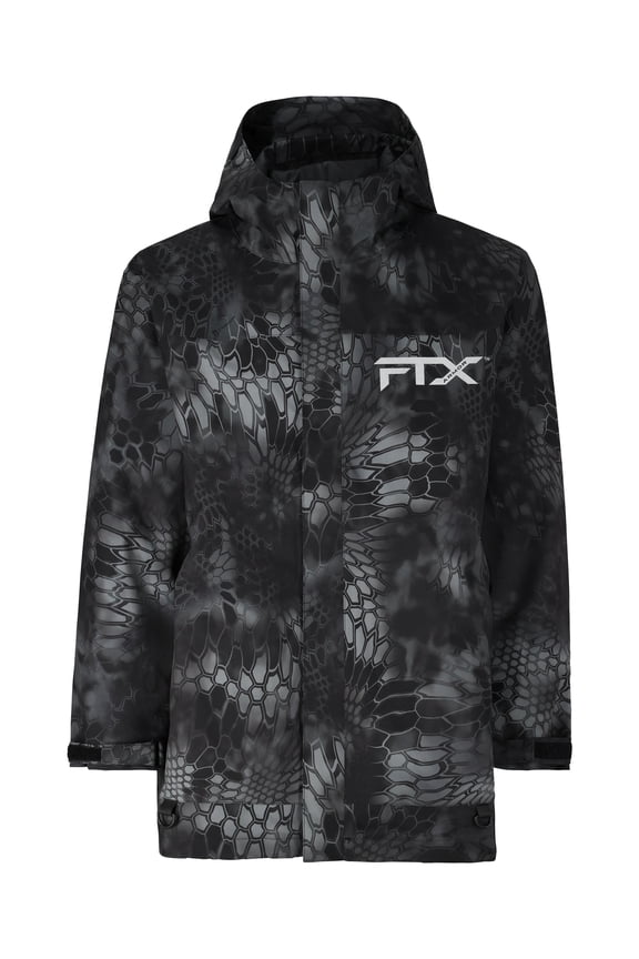 FTX Armor Rain Jacket, Waterproof Jacket for Men with DriPore Gen2 Technology, Kryptek Typhon, Small