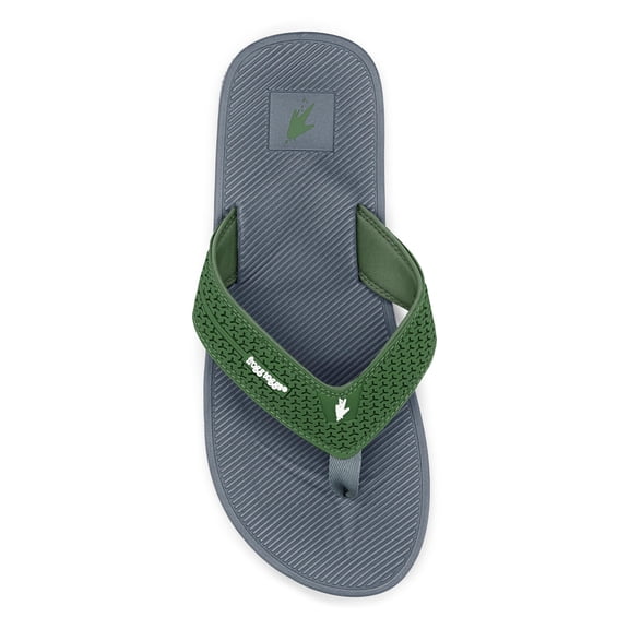 Frogg Toggs Flipped Out Sandals for Men, EVA Cushioned Flip Flops with Firm Grip Design, Forest Green, Size 7