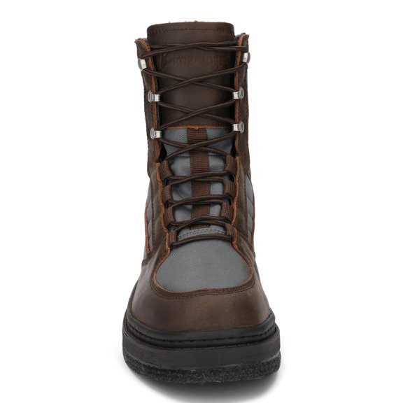 Frogg Toggs Fusion Cleated Wading Boots for Men, Waterproof Leather Ankle Boots with Speed Lacing, Slate, Size 13