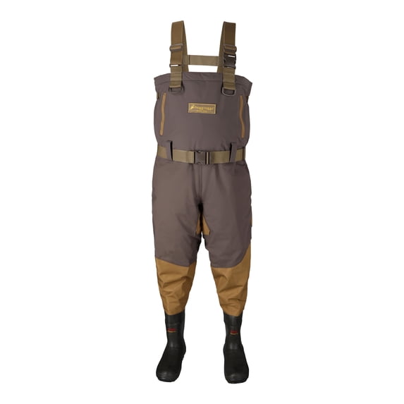 Frogg Toggs Grand Refuge Hunter Men’s Bootfoot Chest Waders with Integrated Thinsulate Waterproof Boots, Brown, Size 7