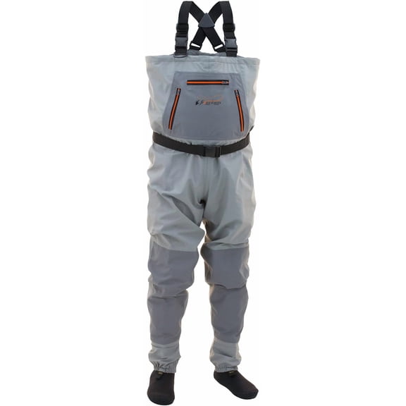 Frogg Toggs Hellbender Men's Stockingfoot Chest Waders for Fishing with Dripore Gen 2, Slate/Gray, Large