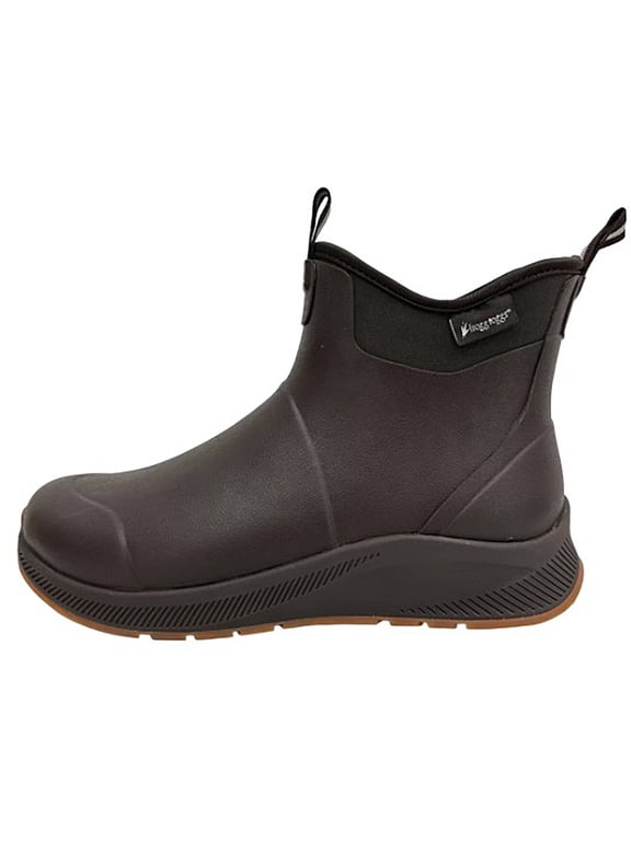 Hydrogrip Deck Boots, Waterproof Boots for Men with Front & Rear Nylon Pull Tabs, Brown, Size 9 D