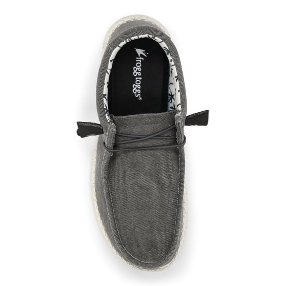 Frogg Toggs Men's Java 2.0 Non-Waterproof Boat Shoes for Men, Elastic Lace Slip-On Shoes, Dark Graphite, Size 9