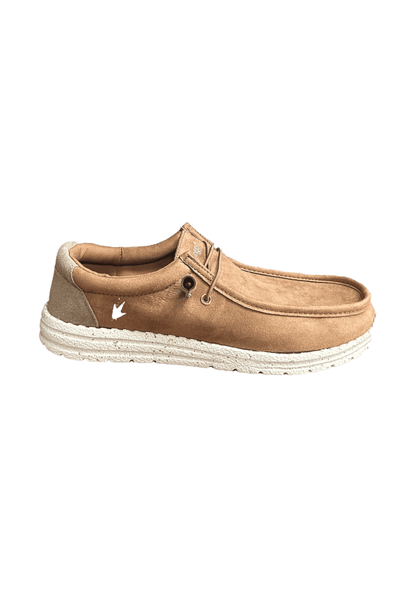 Men's Java 2.0 Non-Waterproof Boat Shoes for Men, Elastic Lace Slip-On Shoes, PU Brown, Size 8