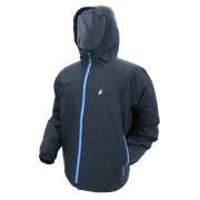 Frogg Toggs Men's Java Toadz 2.5 Rain Jacket, Black/Electric Blue Zips, Size Small