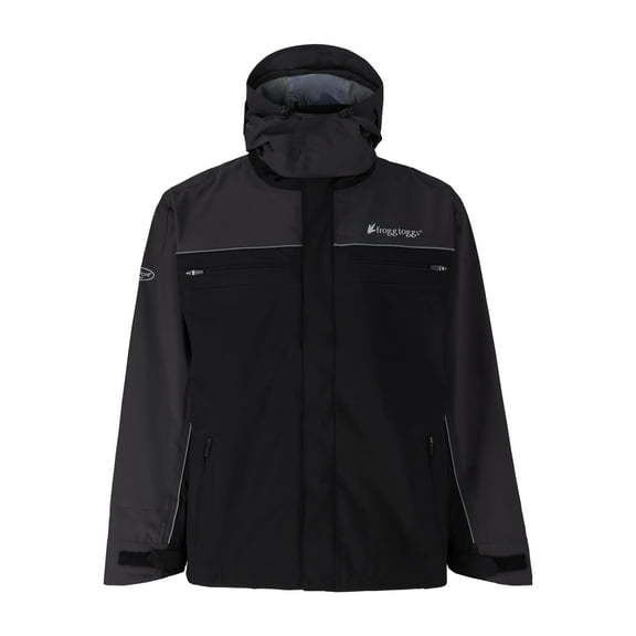 Frogg Toggs Men's Pilot ll Cruiser Jacket | Black / Charcoal Gray | Size XL