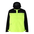 thumbnail image 1 of Frogg Toggs Men’s Pilot II Cruiser Waterproof Jacket, Unisex Rain Gear with Hand Warmer Pockets, Black/HiVis Green, XL, 1 of 7