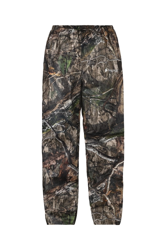 Classic Pro Action Rain Pants, Waterproof Pants for Men with Ankle Band, Mossy Oak DNA, Small