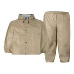 FROGG TOGGS Men's Pro Lite Rain Suit, Waterproof, Breathable, Dependable Wet Weather Protection, Khaki, XL/XXL