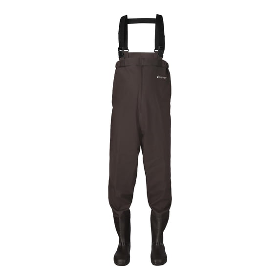Frogg Toggs Men’s Rana PVC Lug Chest Waders for Fishing with 2mm Non-Insulated PVC Boot, Brown, Size 8
