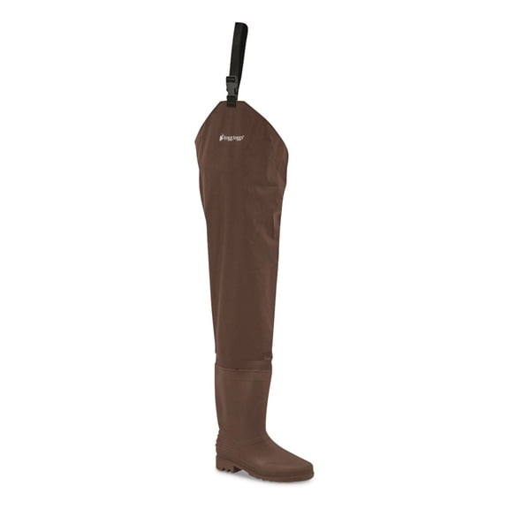 Frogg Toggs Rana PVC Lug Sole Hip Wader for Men, Waterproof Fishing Gear, Brown, Size 9