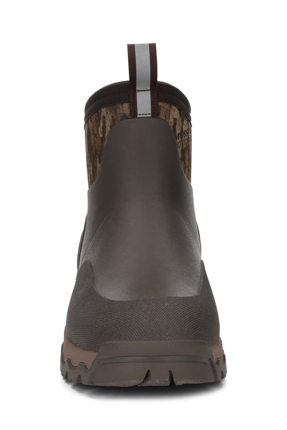 Ridge Buster 7.5” Waterproof Boots for Men, Neoprene Rubber Ankle Boots, Brown, Mossy Oak Bottomland, Size 7