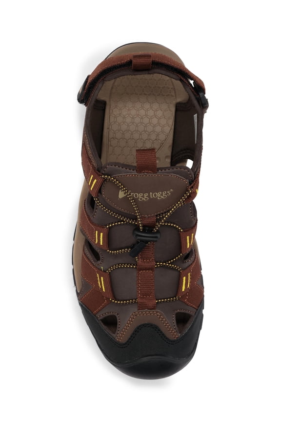 River Sandals for Men, Waterproof Sandal Shoes with Adjustable Back Strap, Brown, Size 7