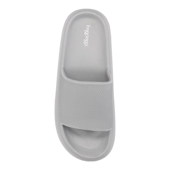 Frogg Toggs Squisheez Slip-On Slide Sandals for Men, Soft and Squishy Slides, Gray, Size 12