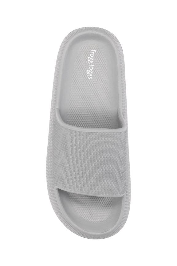 Squisheez Slip-On Slide Sandals for Men, Soft and Squishy Slides, Gray, Size 12
