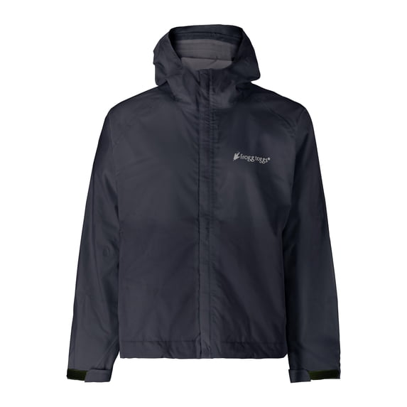 Frogg Toggs StormWatch Jacket, Waterproof Jacket for Men with Adjustable Hood, Black, Medium