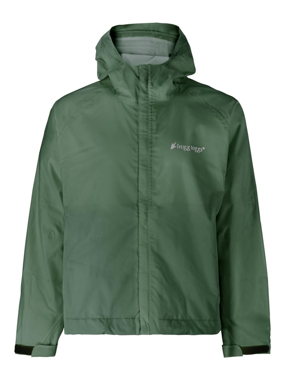 StormWatch Jacket, Waterproof Jacket for Men with Adjustable Hood, Green, Large