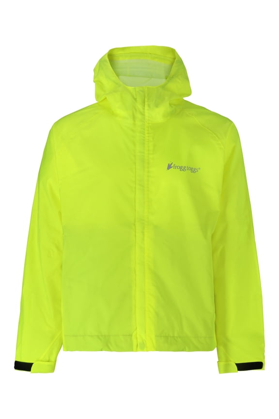 StormWatch Jacket, Waterproof Jacket for Men with Adjustable Hood, Hi-Viz Yellow, Large