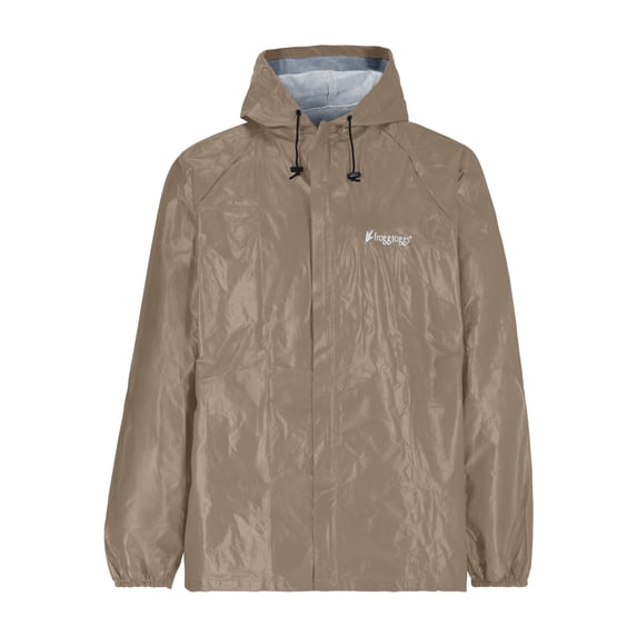 Frogg Toggs Ultra-Lite 2 Waterproof Jacket with Adjustable Hood, Hooded Rain Gear for Men, Khaki, Medium