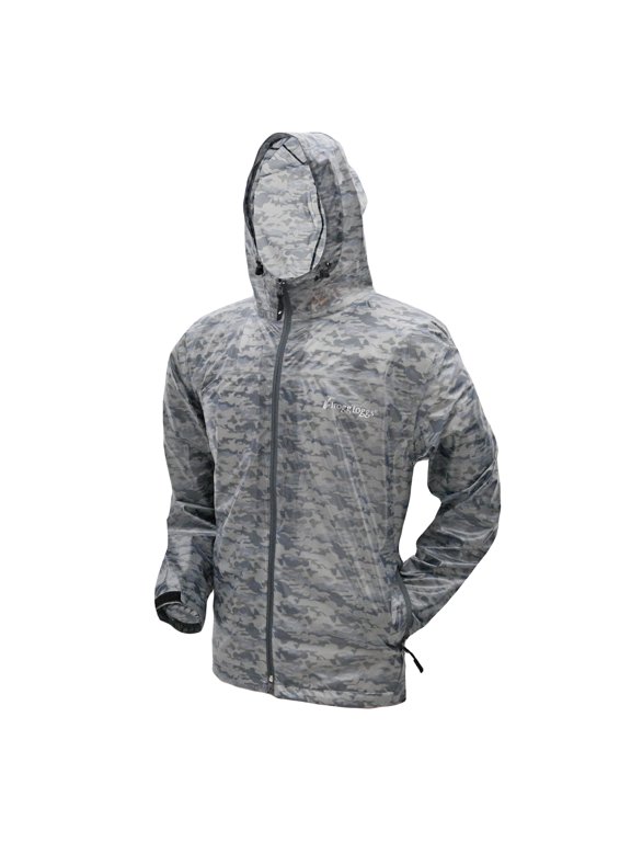 Xtreme Lite Waterproof Jacket for Men with Adjustable Hood and Fully Taped Seams, Cloud Camo, Extra Large