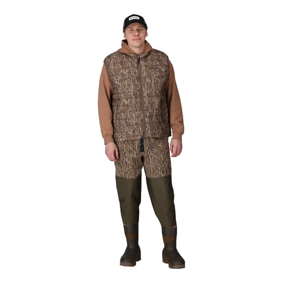 Frogg Toggs Oxbow PrimaLoft Heated Vest for Men with Zippered Hand Warmer Pockets, Mossy Oak Bottomland, 3XL