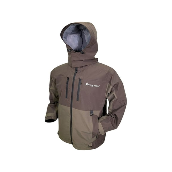 Frogg Toggs Men's Pilot Guide II Rain Jacket Stone and Taupe Medium