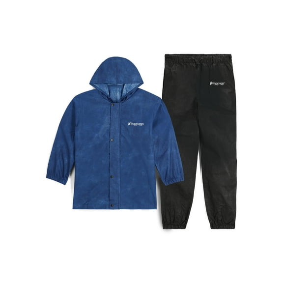 Frogg Toggs Polly Woggs Youth Rain Suit | Blueberry Jacket / Black Pants | Size LG
